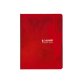 Cahier piqure clairefontaine 7000 couverture souple pp     17x22cm 96p seyes 70g coloris rouge