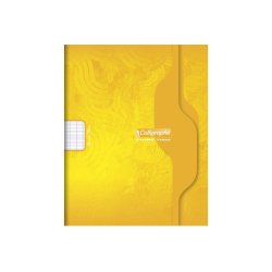 Cahier piqure clairefontaine 7000 couverture souple pp     17x22cm 96p seyes 70g coloris jaune