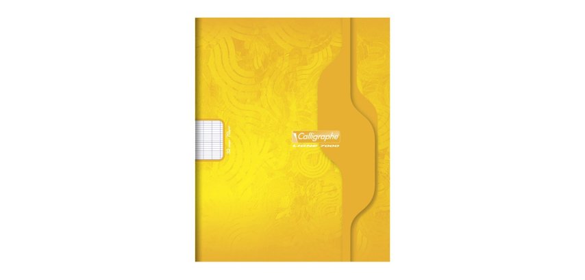 Cahier piqure clairefontaine 7000 couverture souple pp     17x22cm 96p seyes 70g coloris jaune