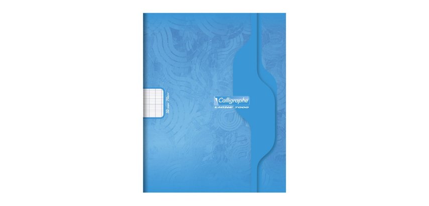 Cahier piqure clairefontaine 7000 couverture souple pp     21x29,7cm 96p seyes 70g       coloris bleu