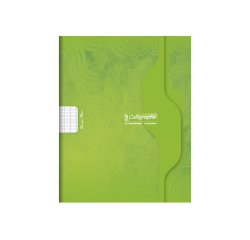 Cahier piqure clairefontaine 7000 couverture souple pp     21x29,7cm 96p seyes 70g       coloris vert