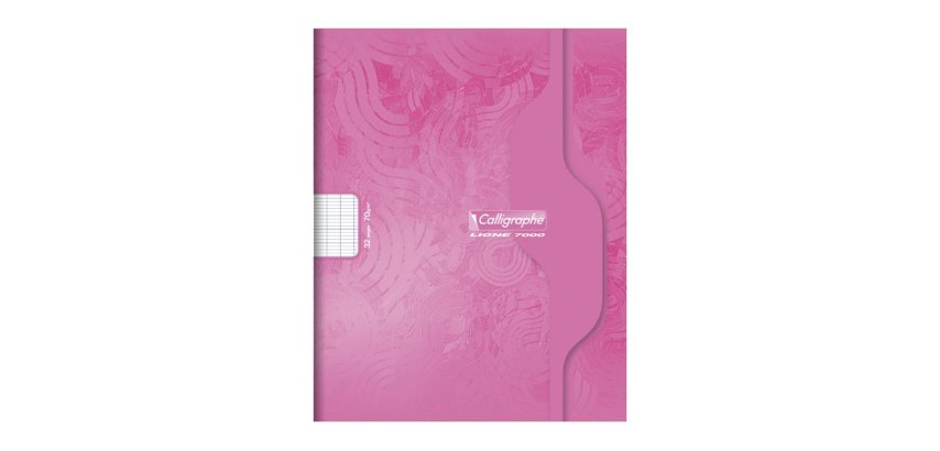 Cahier piqure clairefontaine 7000 couverture souple pp     24x32cm 96p seyes 70g coloris rouge