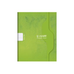 Cahier piqure clairefontaine 7000 couverture souple pp     24x32cm 96p seyes 70g coloris vert