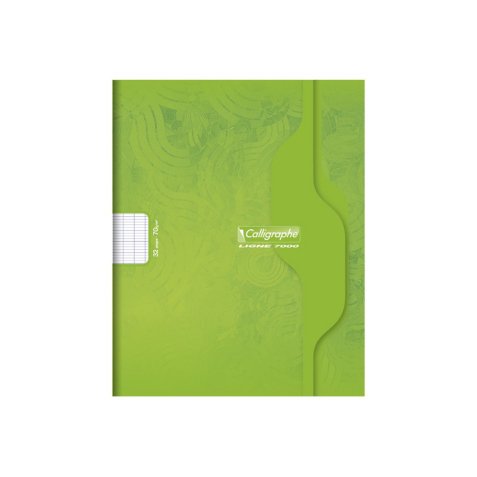 Cahier piqure clairefontaine 7000 couverture souple pp     24x32cm 96p seyes 70g coloris vert