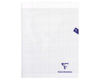 Cahier piqure calligraphe 7000couverture souple pp 24x32cm  96p seyes 70g incolore