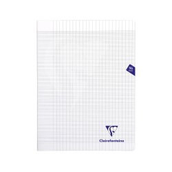 Cahier piqure clairefontaine 7000 couverture souple pp     24x32cm 96p seyes 70g         incolore