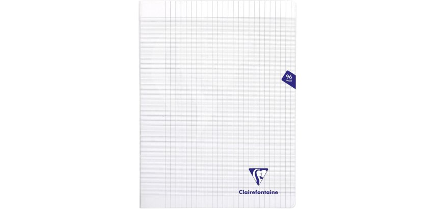 Cahier piqure calligraphe 7000couverture souple pp 24x32cm  96p seyes 70g incolore