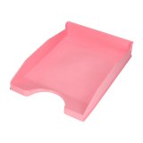 Corbeille a courrier q-connect plastique           240x70x340mm coloris rose     pastel opaque