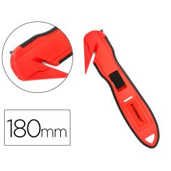 Cutter de securite xd-g03 q-connect en plastique et     gomme avec ergot en metal lamefixe protegee