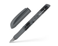 Stylo-plume schneider easy pointe acier taille m encre   bleu royal effacable coloris  noir