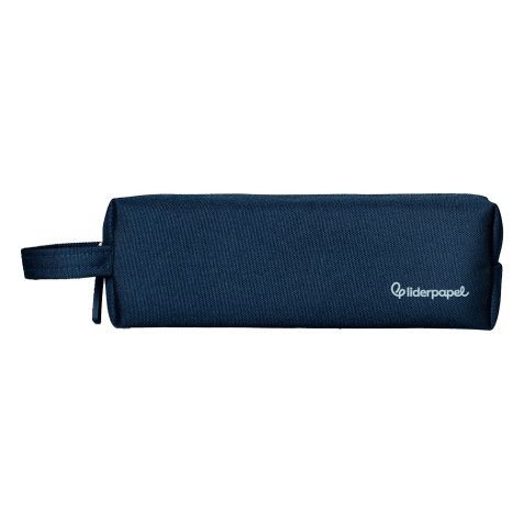 Fourre-tout liderpapel 1 compartiment avec anse 21x7cm coloris bleu marine