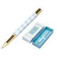 Roller belius picnic aluminium encre noire coloris bleu ciel dore boite design