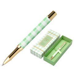 Roller belius picnic aluminium encre noire coloris vert dore boite               design