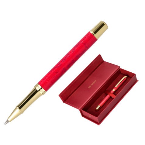 Roller belius wild west aluminium encre noire coloris bordeaux dore boite design