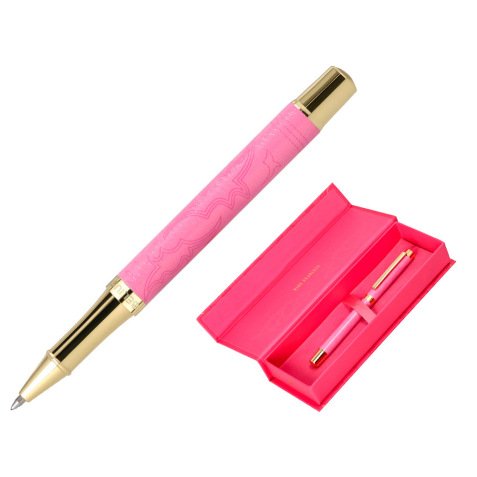 Roller belius wild west aluminium encre noire coloris rose dore boite design