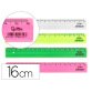 Regle liderpapel plastique 16 cm coloris assortis pot 100   unites