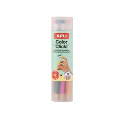 Porte-mines apli colors click mine coloree 2,6mm etui       transport 12 unites coloris   assortis + 12 recharges +