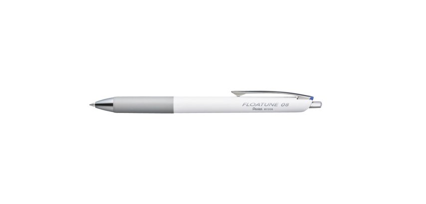 Roller pentel floatune retractable double bille      pointe moyenne 0,8mm encre    bleue corps blanc