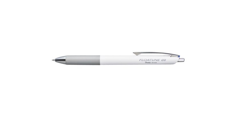 Roller pentel floatune retractable double bille      pointe moyenne 0,8mm encre    bleue corps blanc