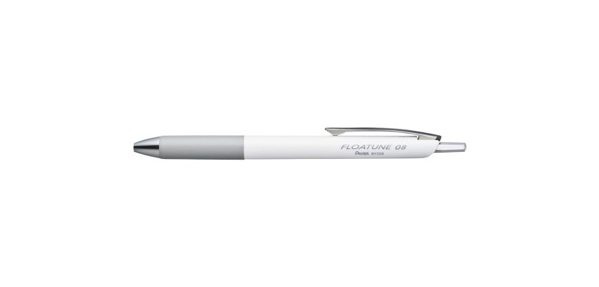 Roller pentel floatune retractable double bille      pointe moyenne 0,8mm encre    noire corps blanc