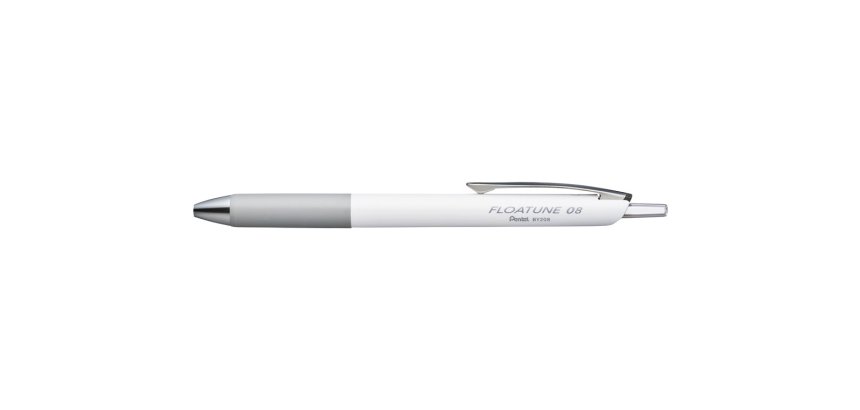 Roller pentel floatune retractable double bille      pointe moyenne 0,8mm encre    noire corps blanc