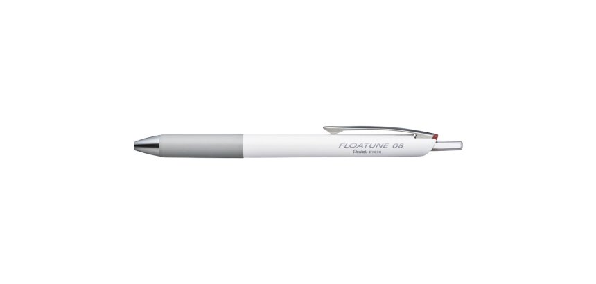 Roller pentel floatune retractable double bille      pointe moyenne 0,8mm encre    rouge corps blanc