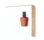 Pot a crayons cep pro magnetique ps capacite 8      feutres tableau 74x74x95mm    coloris terracotta