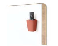 Pot a crayons cep pro magnetique ps capacite 8      feutres tableau 74x74x95mm    coloris terracotta
