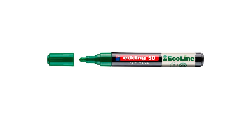 Marqueur edding 50 ecoline peinture base eau pointe      ogive 2/3mm coloris vert