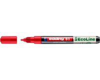 Marqueur edding 51 ecoline peinture base eau pointe      ogive 1/2mm coloris rouge