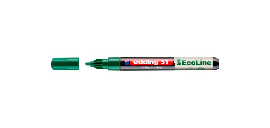 Marqueur edding 51 ecoline peinture base eau pointe      ogive 1/2mm coloris vert