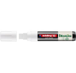 Marqueur edding 55 ecoline peinture base eau pointe      biseautee 4/15mm coloris      blanc