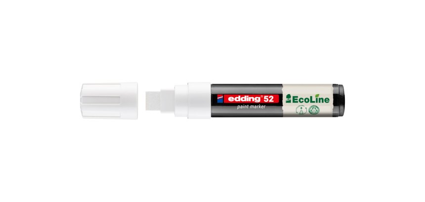 Marqueur edding 55 ecoline peinture base eau pointe      biseautee 4/15mm coloris      blanc