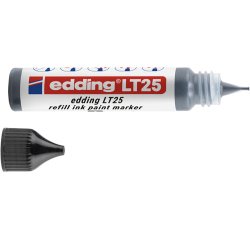 Recharge edding lt 25 encre marqueur peinture ecoline     25ml coloris noir