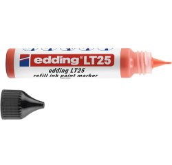 Recharge edding lt 25 encre marqueur peinture ecoline     25ml coloris rouge