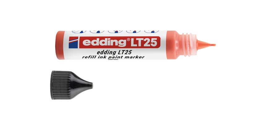 Recharge edding lt 25 encre marqueur peinture ecoline     25ml coloris rouge