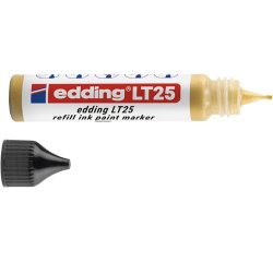 Recharge edding lt 25 encre marqueur peinture ecoline     25ml coloris or