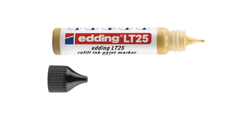 Recharge edding lt 25 encre marqueur peinture ecoline     25ml coloris or