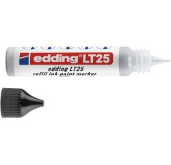Recharge edding lt 25 encre marqueur peinture ecoline     25ml coloris argent