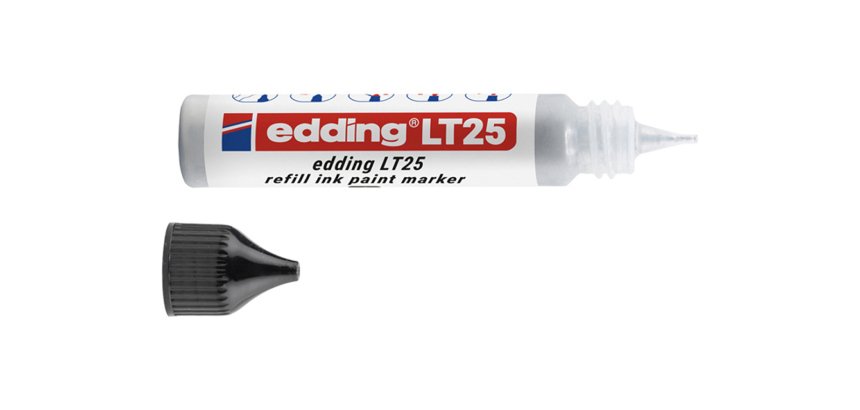 Recharge edding lt 25 encre marqueur peinture ecoline     25ml coloris argent