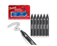 Marqueur sharpie creatif pointe ogive trait 2,5mm      encre acrylique coloris blanc