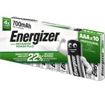 Pile energizer rechargeable aaa / hr3 700 mah paquet 10   unites