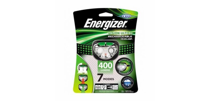 Torche frontale energizer rechargeable 400 lumens 60m   4h