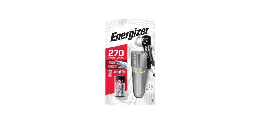 Torche a main energize vision hd metal 3 aaa 270 lumens 84m 2h30