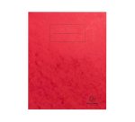 Protege-cahier exacompta carte lustree 225gr 17x22cm   coloris rouge lot 10 unites