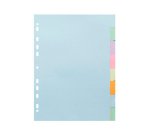 Intercalaire exacompta carte forte 170gr a4 8 positions    coloris pastel
