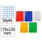 Cahier piqure liderpapel couverture pp 170x220mm 96p   seyes coloris assortis lot 10 unites