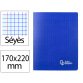 Cahier piqure liderpapel couverture pp 170x220mm 96p   seyes coloris bleu