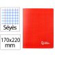 Cahier piqure liderpapel couverture pp 170x220mm 96p   seyes coloris rouge