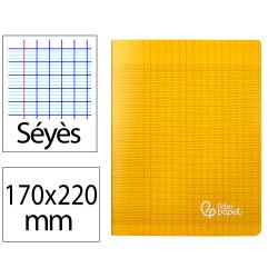 Cahier piqure liderpapel couverture pp 170x220mm 96p   seyes coloris jaune